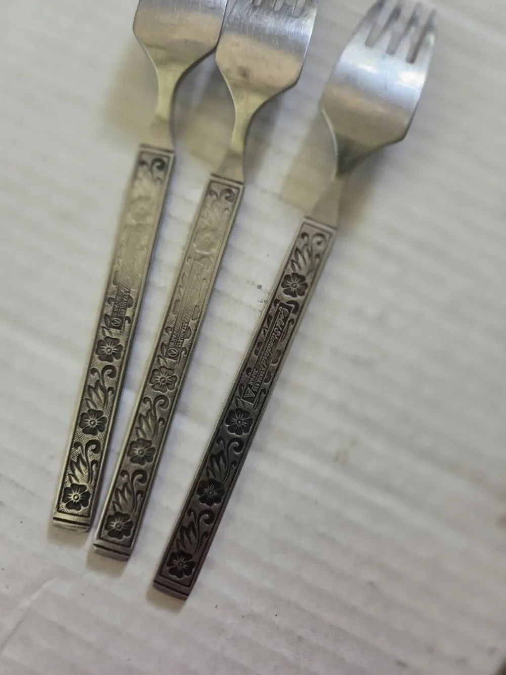 Gold Standard Night Blossom Dinner Forks Set of 3 Japan Flowers